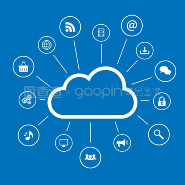 云計算與社交媒體圖標(biāo) 數(shù)字化時代的協(xié)同進化